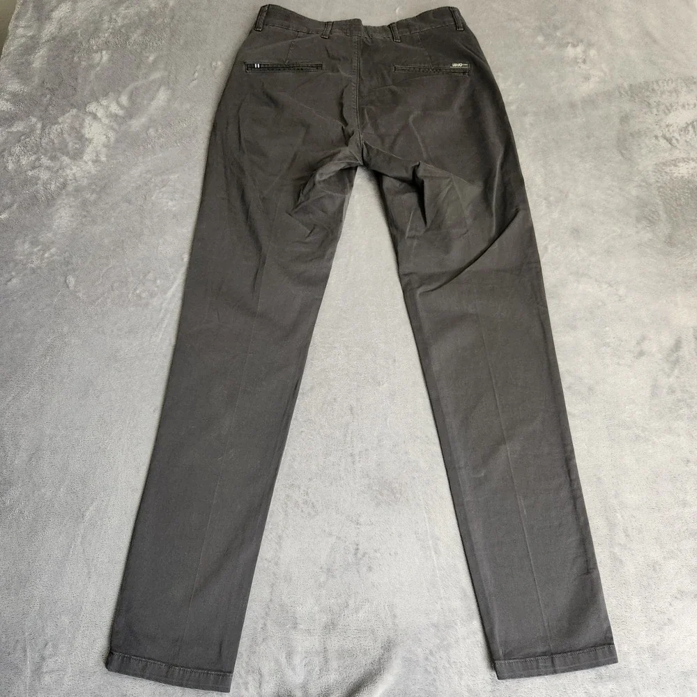 New LIU JO UOMO Men's Slim Fit Chino Pants Medium Grey 44 30 NWT Italian Gray